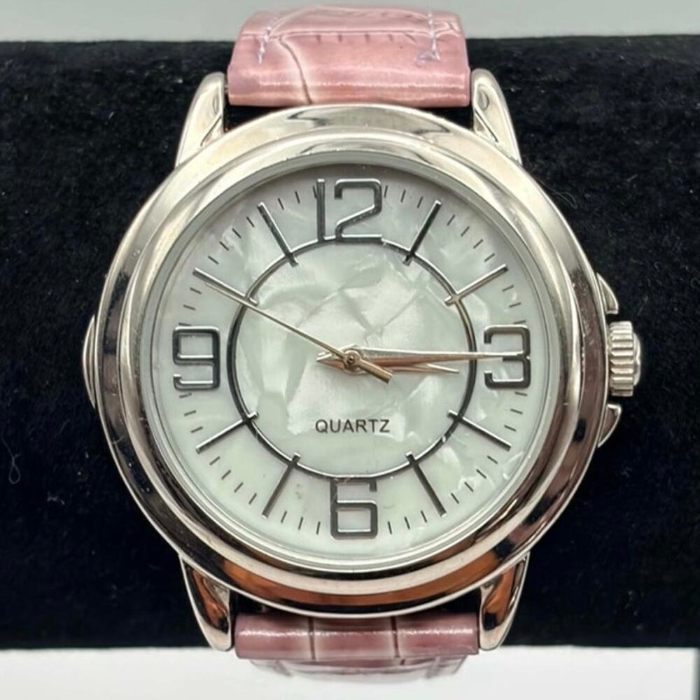 Pink & Silver Quartz Watch